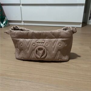 Mario Valentino Quilted Beige Clutch